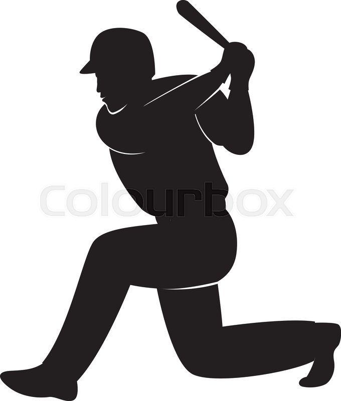 680x800 Baseball Player, Vector Illustration Stock Vector Colourbox