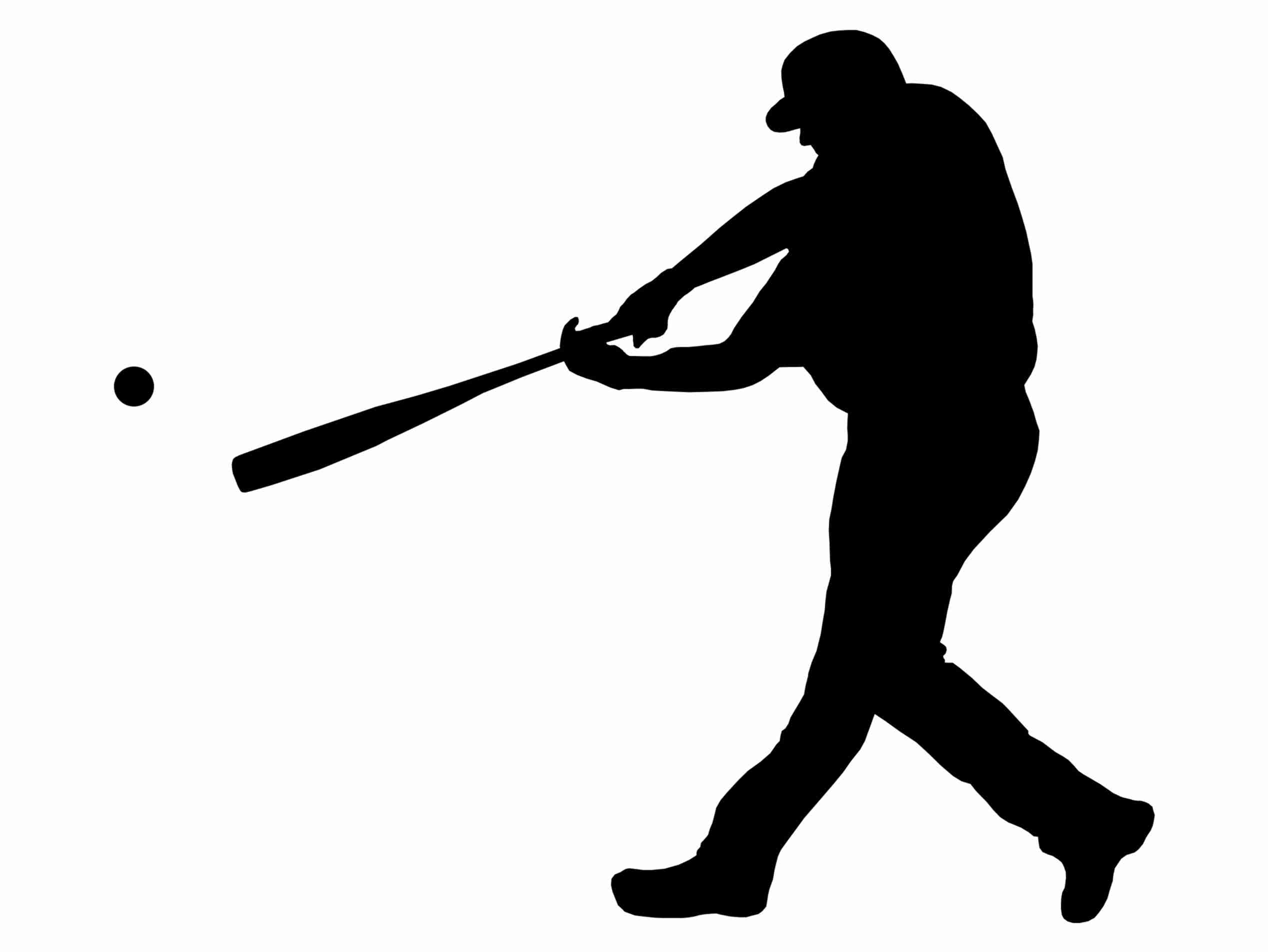 2536x1904 Collection Of 'baseball Silhouette Vector' Download More Than