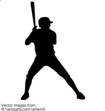 335x355 Download Baseball Player Silhouette
