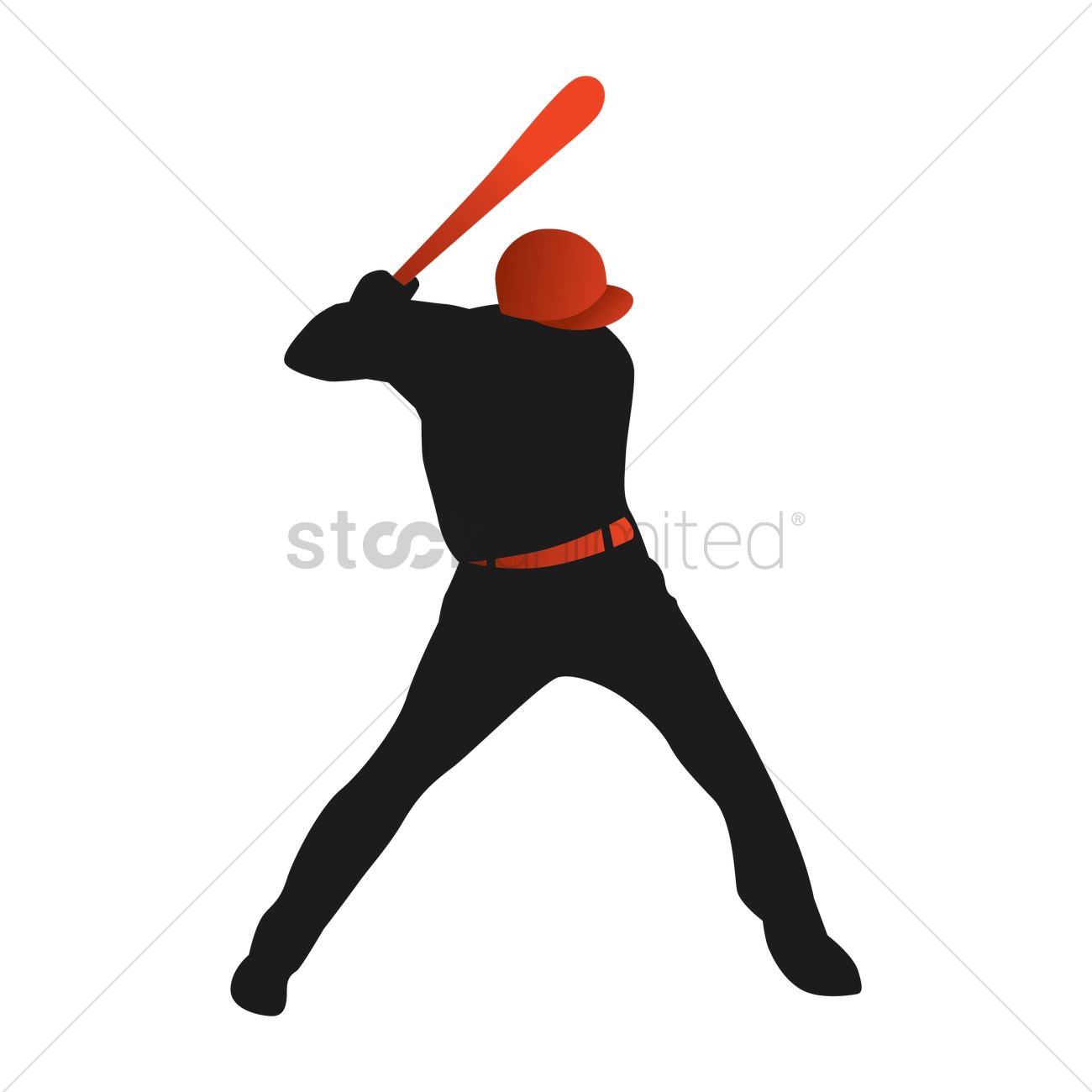 1300x1300 Free Silhouette Of Baseball Player Vector Image