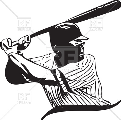 400x397 Illustration Of Baseball Player Playing Vector Image Of People