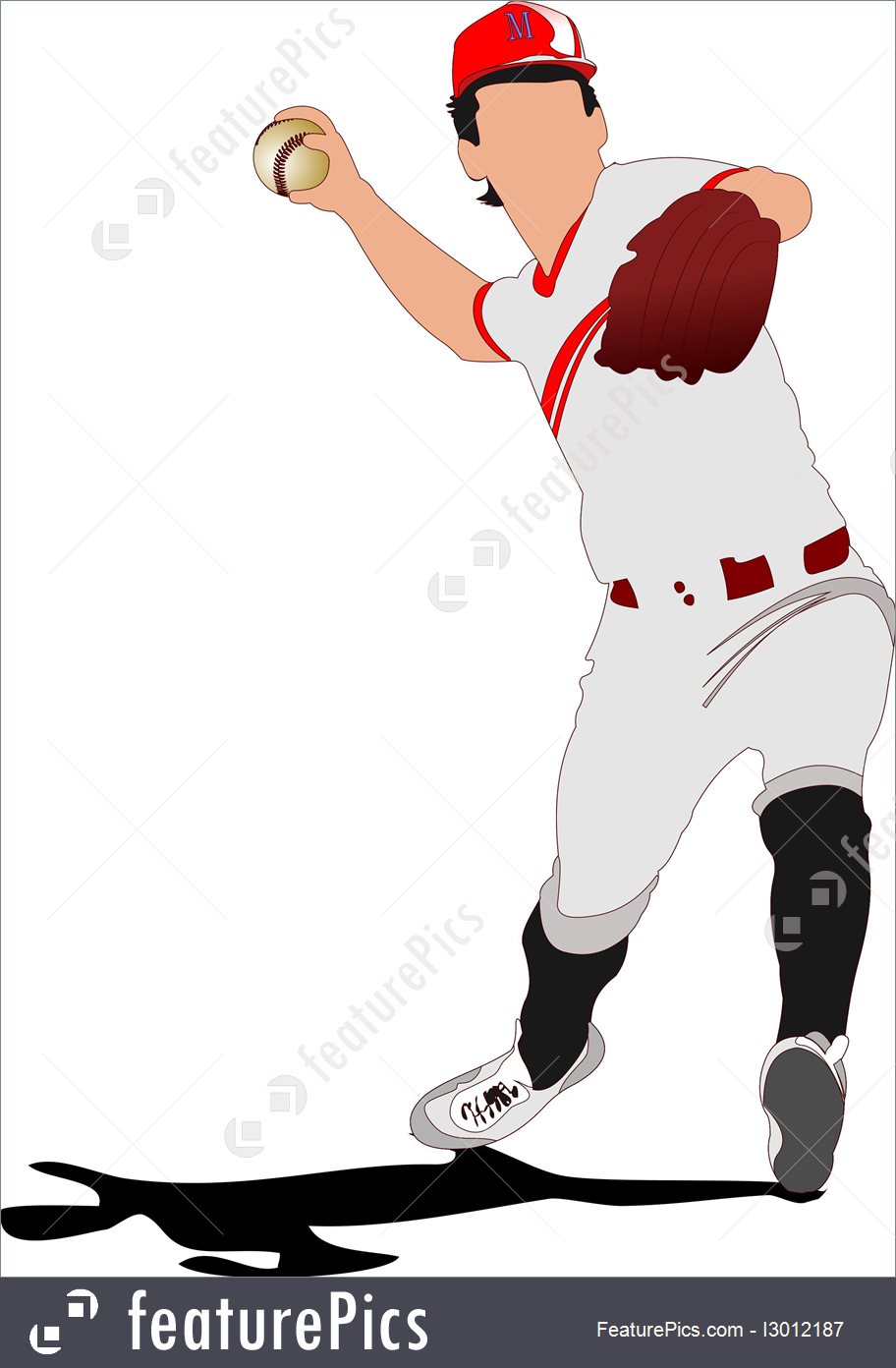 912x1392 Baseball Player Vector