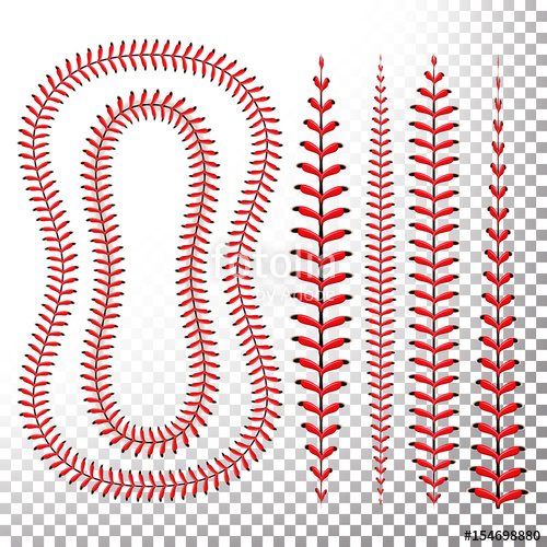 500x500 Baseball Stitches Vector Lace From A Baseball Isolated
