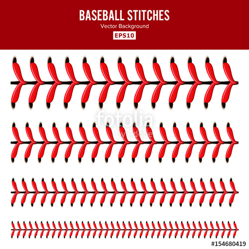 500x500 Baseball Stitches Vector Lace From A Baseball Isolated On White