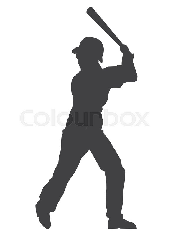 587x800 Flat Design Baseball Player Icon Stock Vector Colourbox