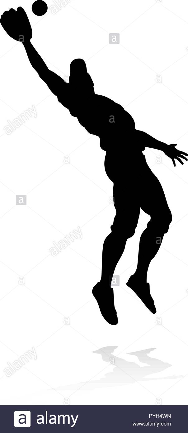 604x1390 Huge Collection Of 'baseball Player Silhouette Vector' Download