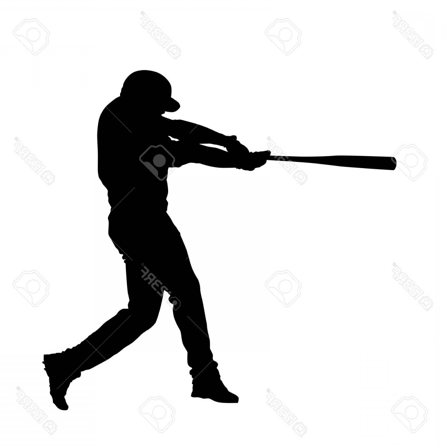 Baseball Silhouette Vector at Vectorified.com | Collection of Baseball ...