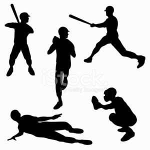 Baseball Silhouette Vector at Vectorified.com | Collection of Baseball ...