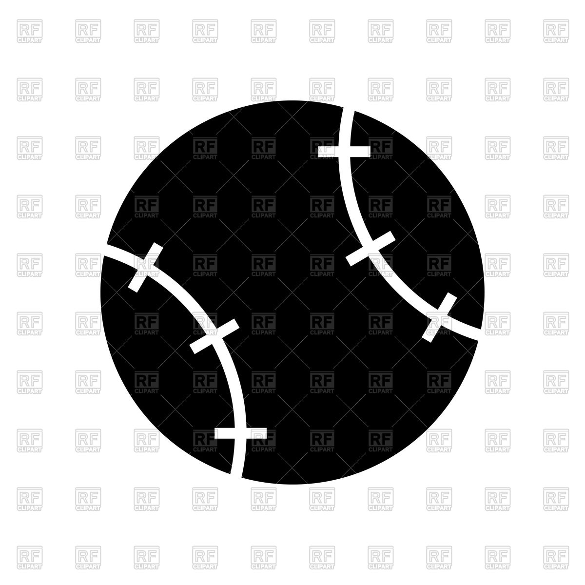 1200x1200 Baseball Ball Silhouette Vector Image Of Objects