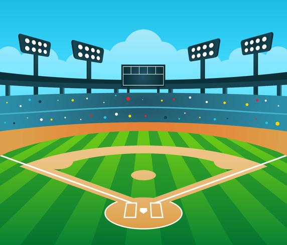 572x490 Baseball Stadium Background Vector