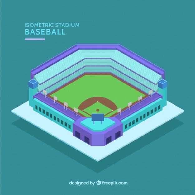 626x626 Baseball Stadium In Isometric Style Vector Free Download