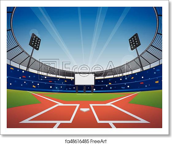 Baseball Stadium Vector at Vectorified.com | Collection of Baseball ...