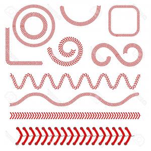 300x300 Baseball Stitches Vector Lace From A Baseball Isolated