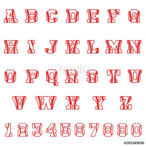 500x500 Sport Alphabet Letters And Numbers On White Background Vintage