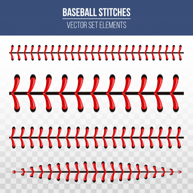 626x626 Sports Baseball Stitches, Red Lace Seam Vector Premium Download