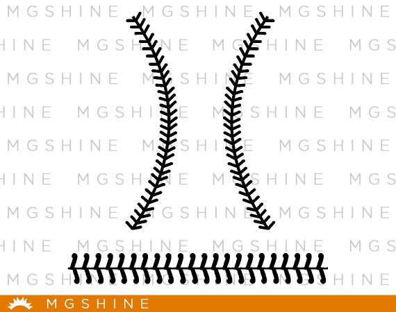 570x450 Baseball Stitches Cutting For Cricut Silhouette Etsy