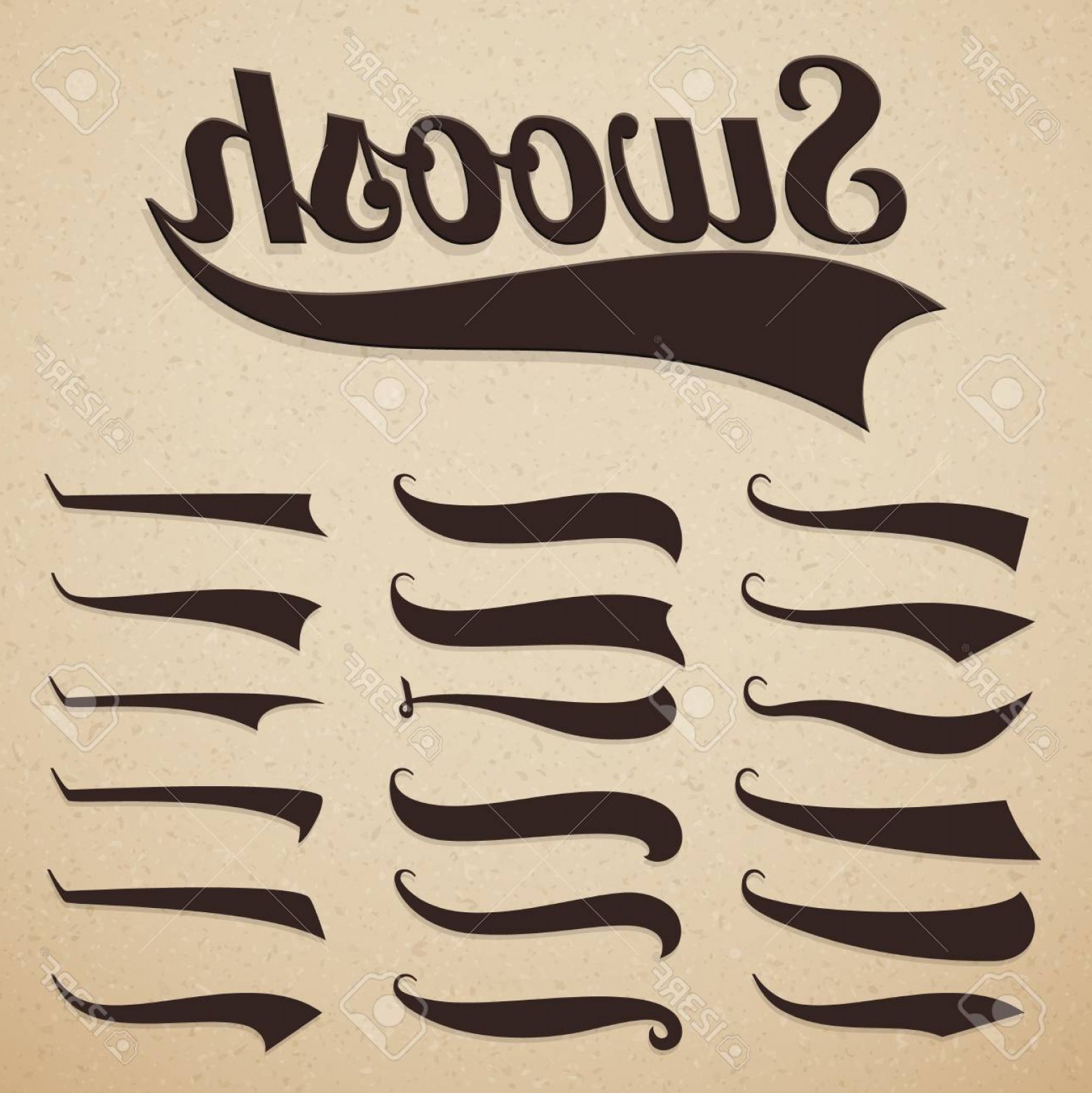 1558x1560 Photostock Vector Retro Texting Tails Swooshes Swishes Swooshes