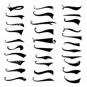 300x300 Texting Tails Swoosh And Swash Vector Set Font Tail For Baseball