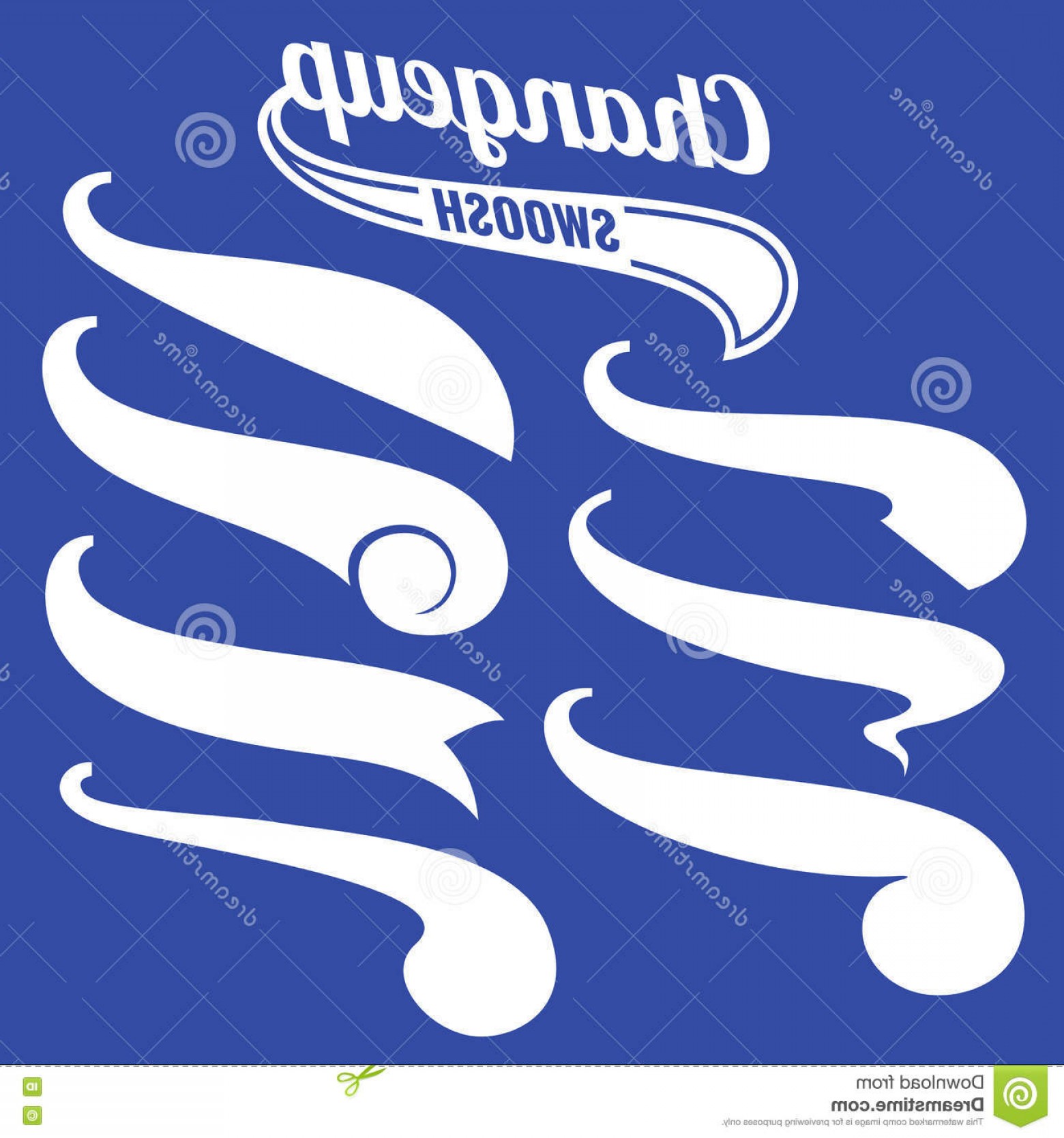 1560x1668 Stock Illustration Vintage Swash Baseball Logo Tails Vector Set