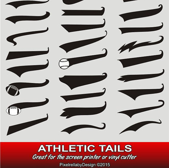 570x569 Tails Text Tails, Athletic Sports Tails Bundle, Swoosh, Vinyl