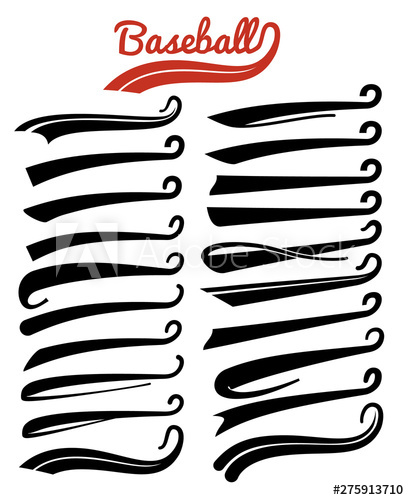 409x500 Text Swooshes Typography Swishes Tails For Football Or Baseball