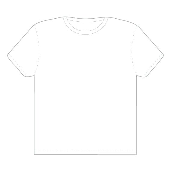 568x568 White T Shirt Vector Template