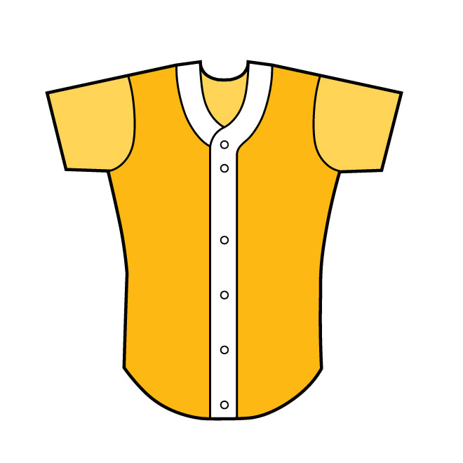 660x660 Baseball Shirt Front View Vector Image