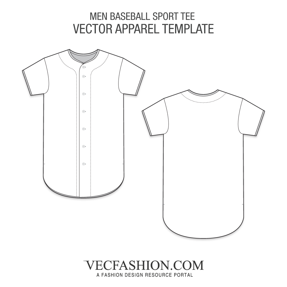 Blank Baseball Jersey Template