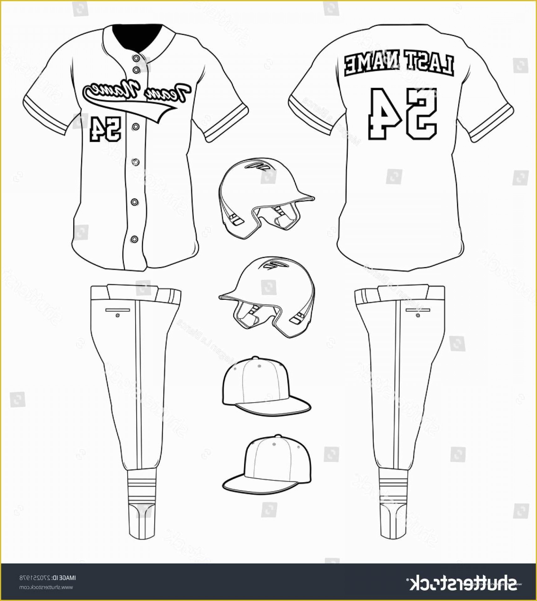 Baseball Uniform Template Vector at Vectorified.com | Collection of ...