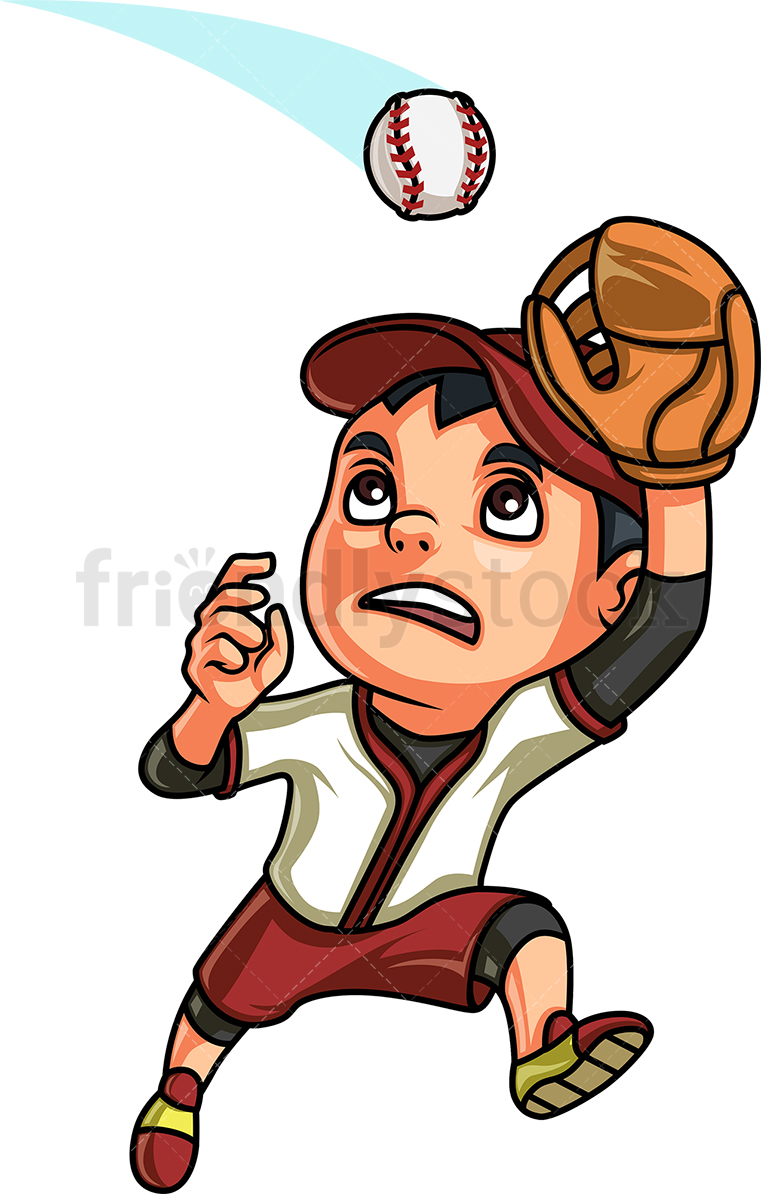 Little Boy Catching A Baseball Cartoon Clipart Vector 761x1194 Little Boy Catching A Baseball Cartoon Clipart Vector