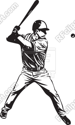 239x400 Illustration Of Baseball Player Playing Vector Image Of People