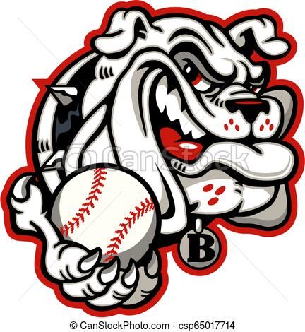 432x470 Bulldog Baseball Vector