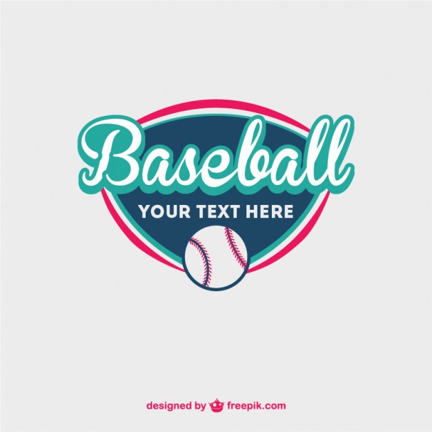 626x626 Baseball Logo With A Ball Vector Free Download
