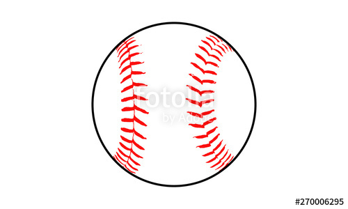 500x300 Baseball Vector Icon