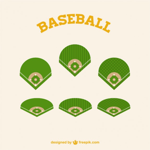 626x626 Green Baseball Fields Parts Vector Free Download
