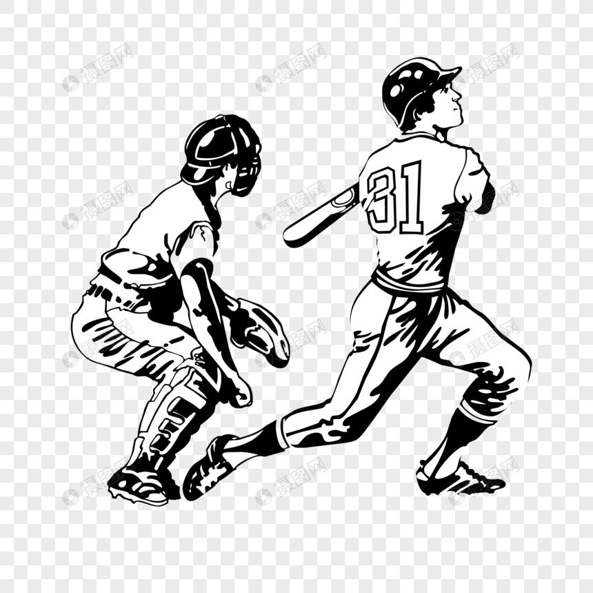 860x860 Sketch The Vector Elements Of Baseball Matches Png Image Picture