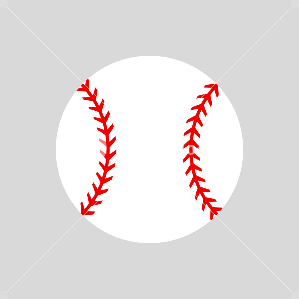 1000x1000 Baseball Ball Vector Silhouette Vector Icon Isolated Flat