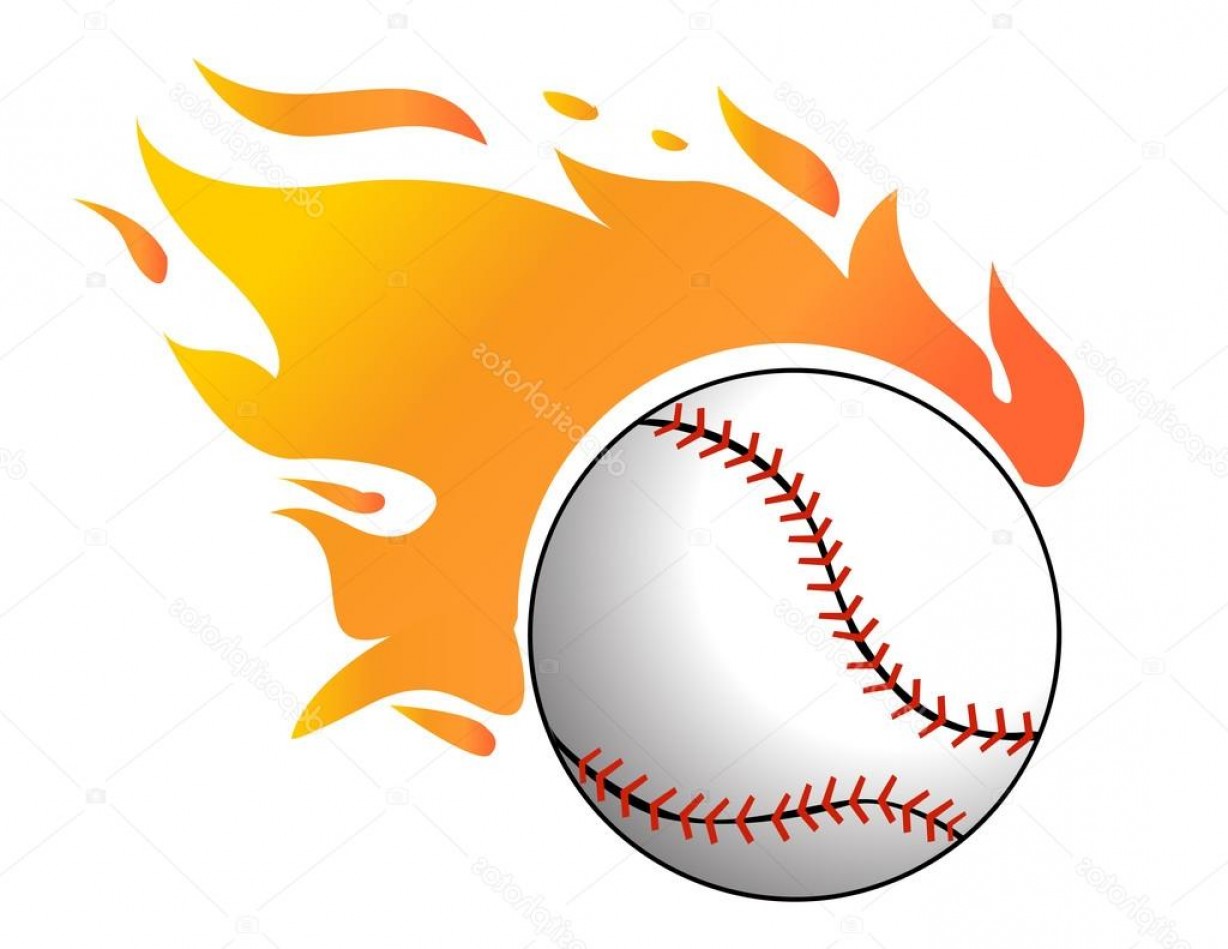 1228x949 Stock Illustration Baseball With Flames Vector Handandbeak
