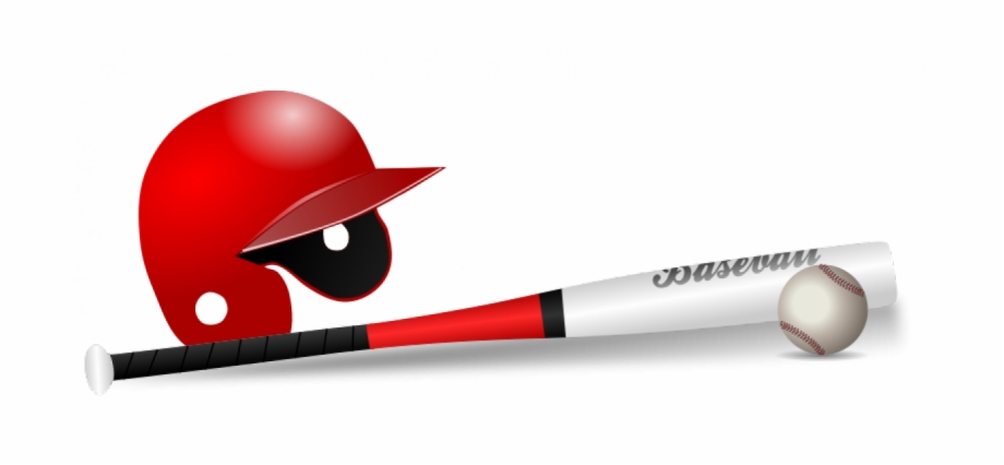 920x426 Baseball Bat, Ball And Cap Vector Clip Art