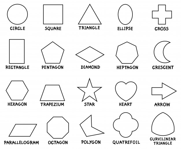 626x517 Education Basic Geometric Shapes With Captions Vector Premium