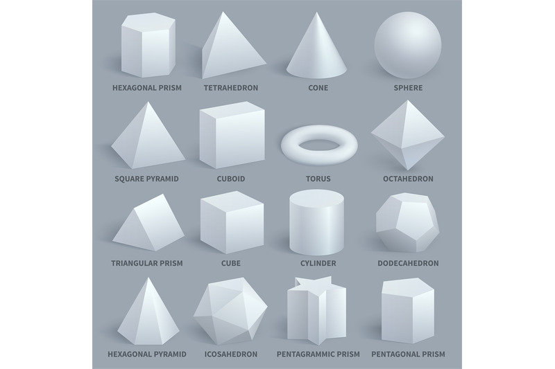 800x533 Realistic White Basic Shapes Vector Set