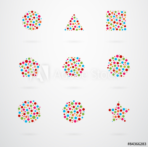 500x499 Basic Geometric Shapes Vector Icon Set