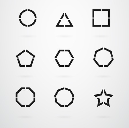 450x449 Basic Geometric Shapes Vector Icon Set Royalty Free Vector Graphics