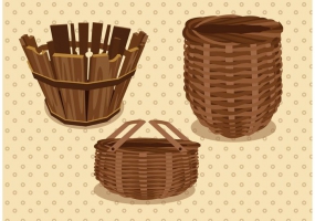285x200 Old Basket Free Vector Graphic Art Free Download