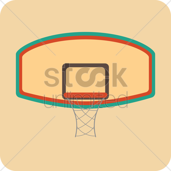 600x600 Basketball Hoop And Backboard Vector Image