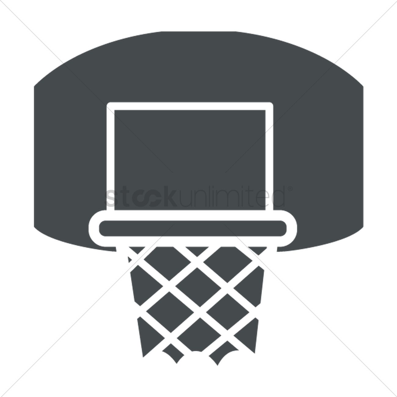 1300x1300 Basketball Hoop With Backboard Vector Image