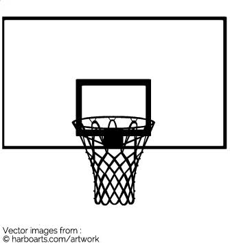 335x355 Basketball Hoop Silhouette