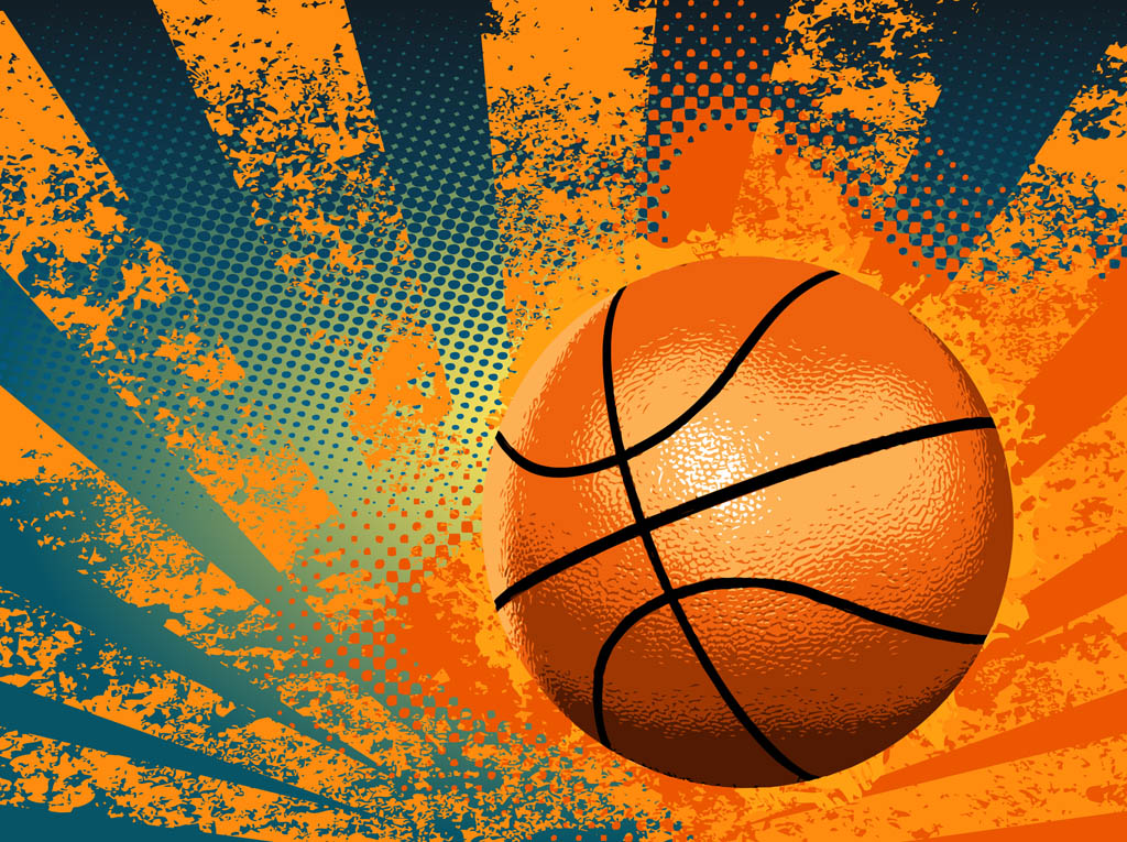 1024x765 Grunge Basketball Background Vector Art Graphics