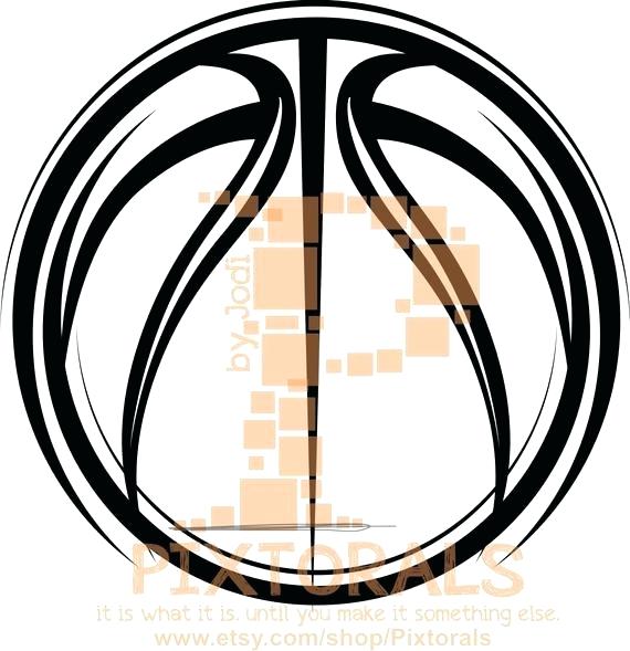 Basket Ball Vector Basketball Outline On White Background Image 570x589 Basket Ball Vector Basketball Outline On White Background Image