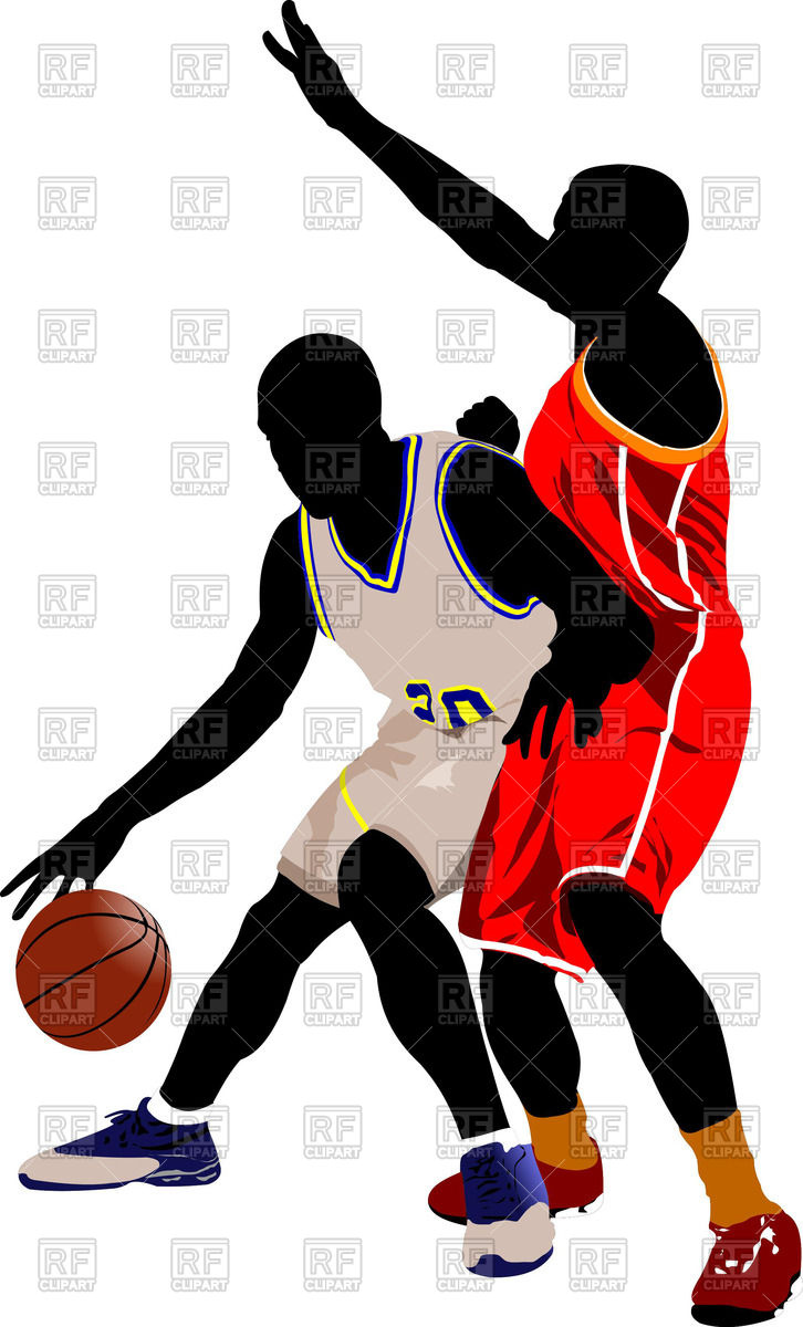 Silhouette Of Basketball Players In Motion Vector Image Of Sport 726x1200 Silhouette Of Basketball Players In Motion Vector Image Of Sport
